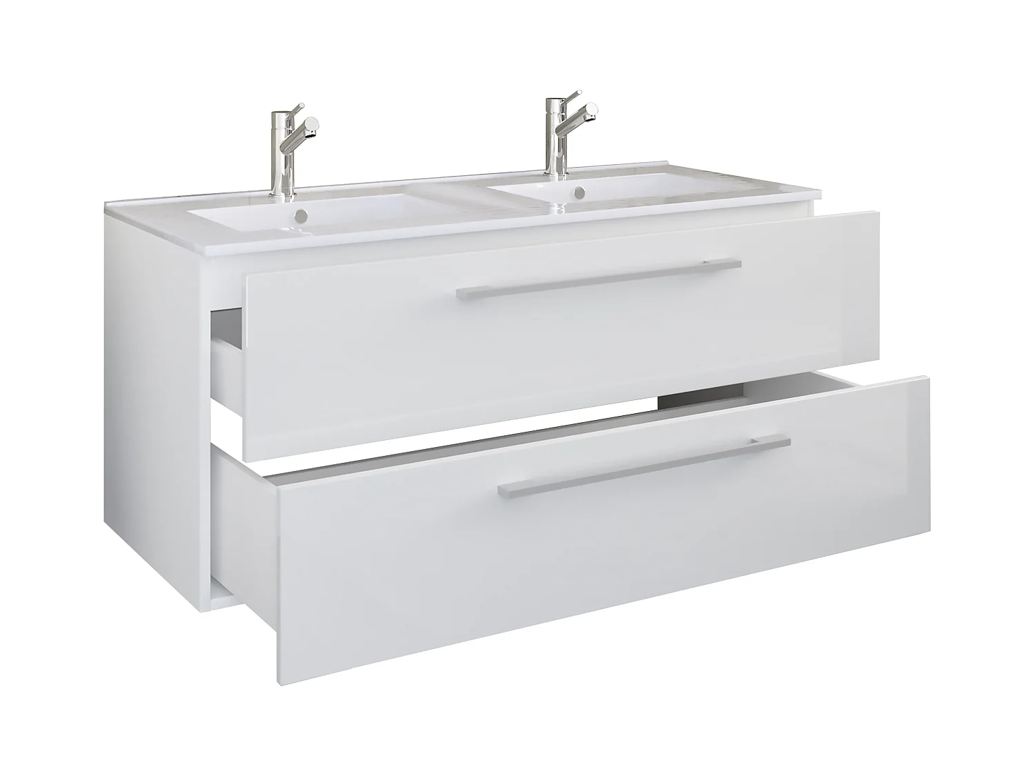 Bathroom furniture washbasin Budasi White H. 51 x W. 112 x D. 46 cm