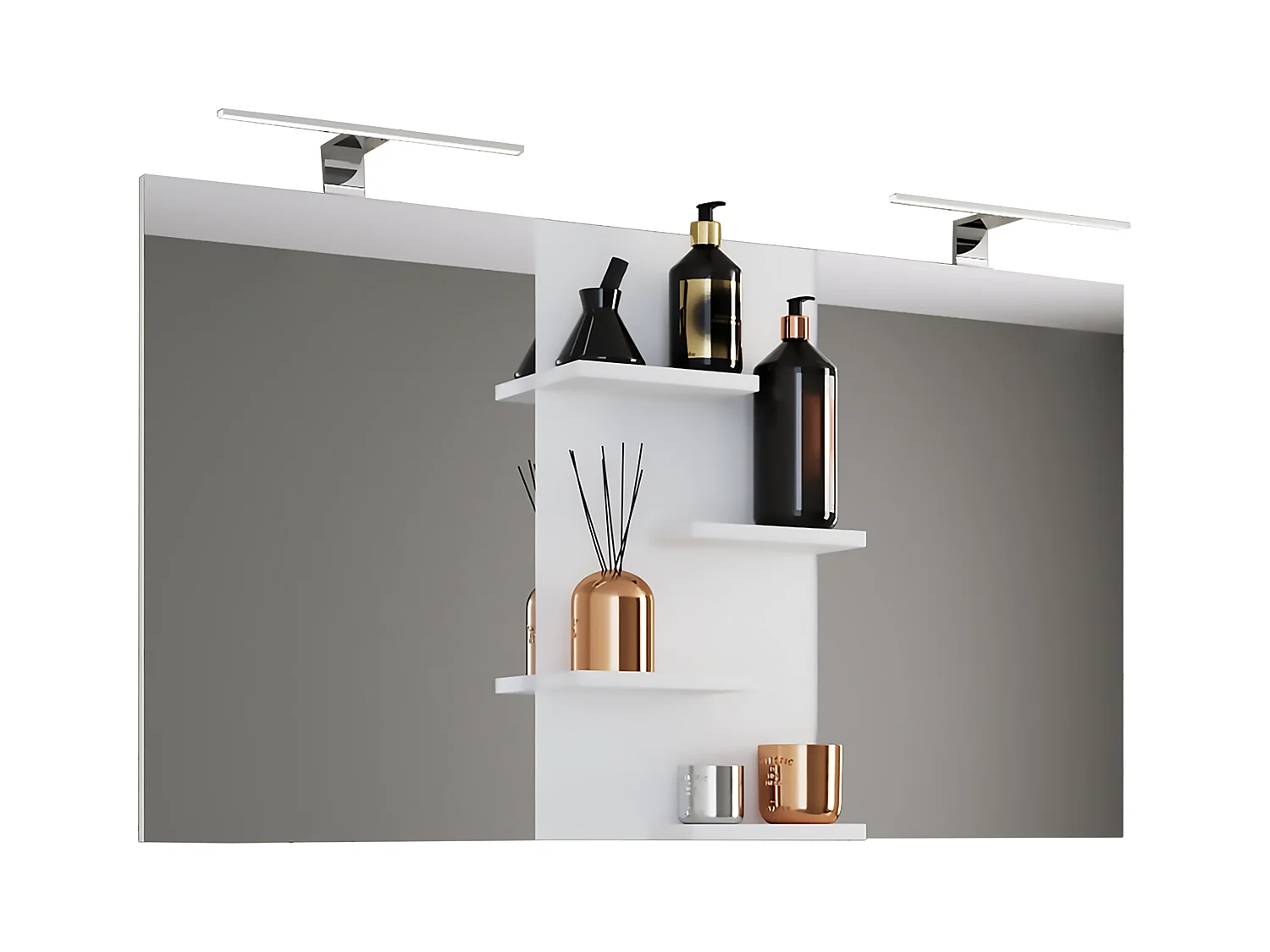 Bathroom furniture mirror Budasi White 0