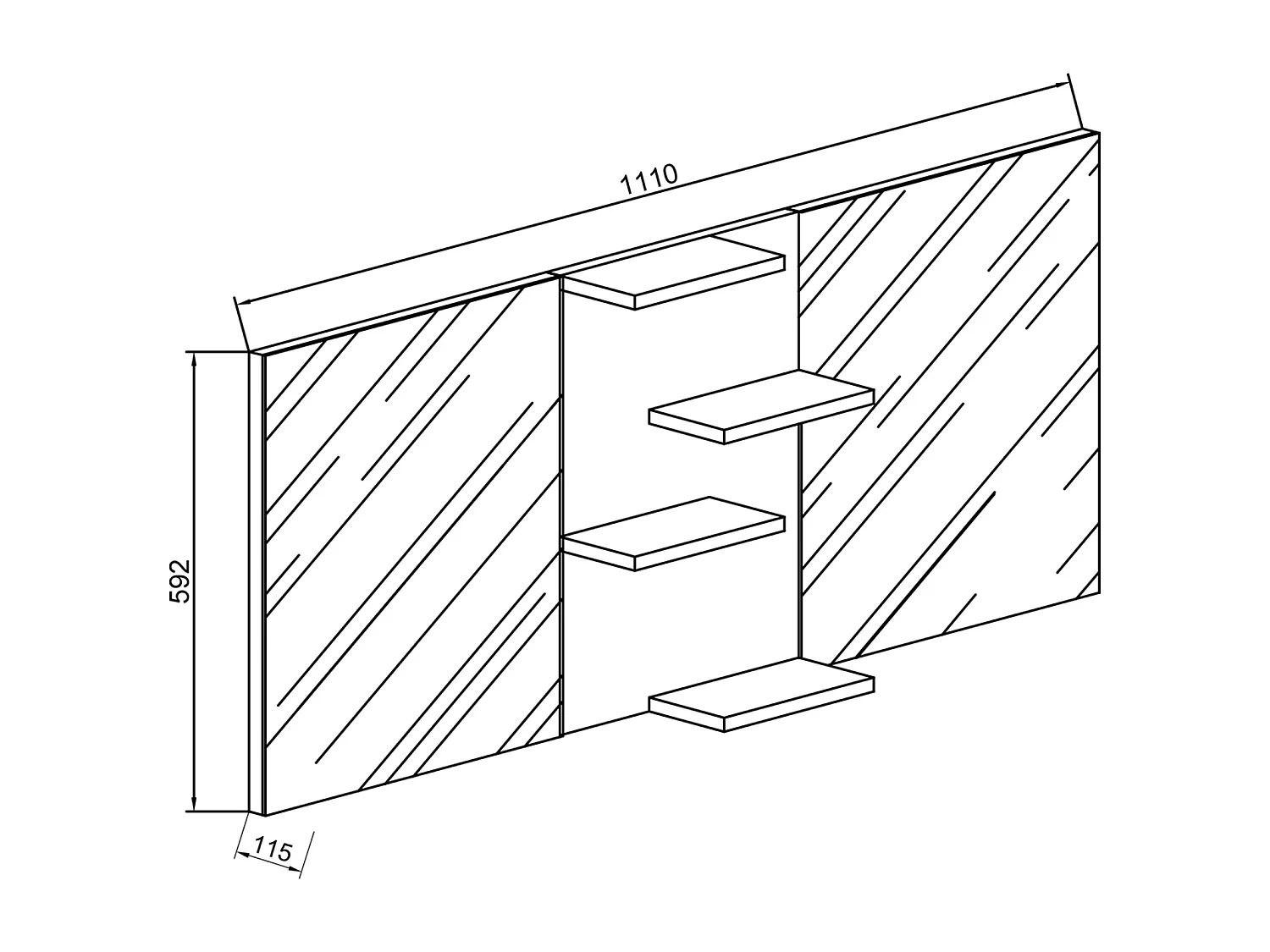 Szerokie lustro kąpielowe lustro Budasi półka