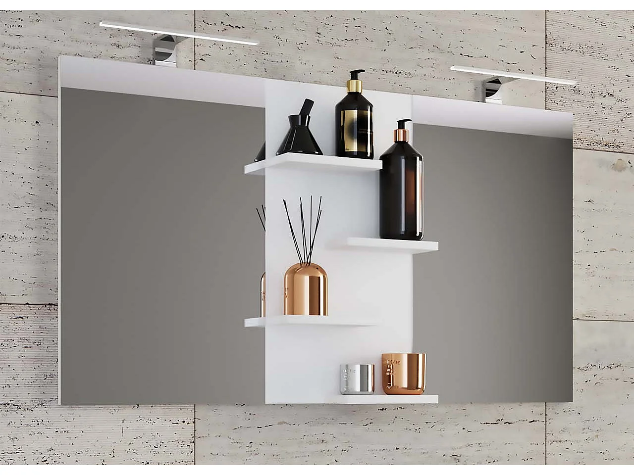 Breiter Badspiegel Spiegel Budasi mit Ablage