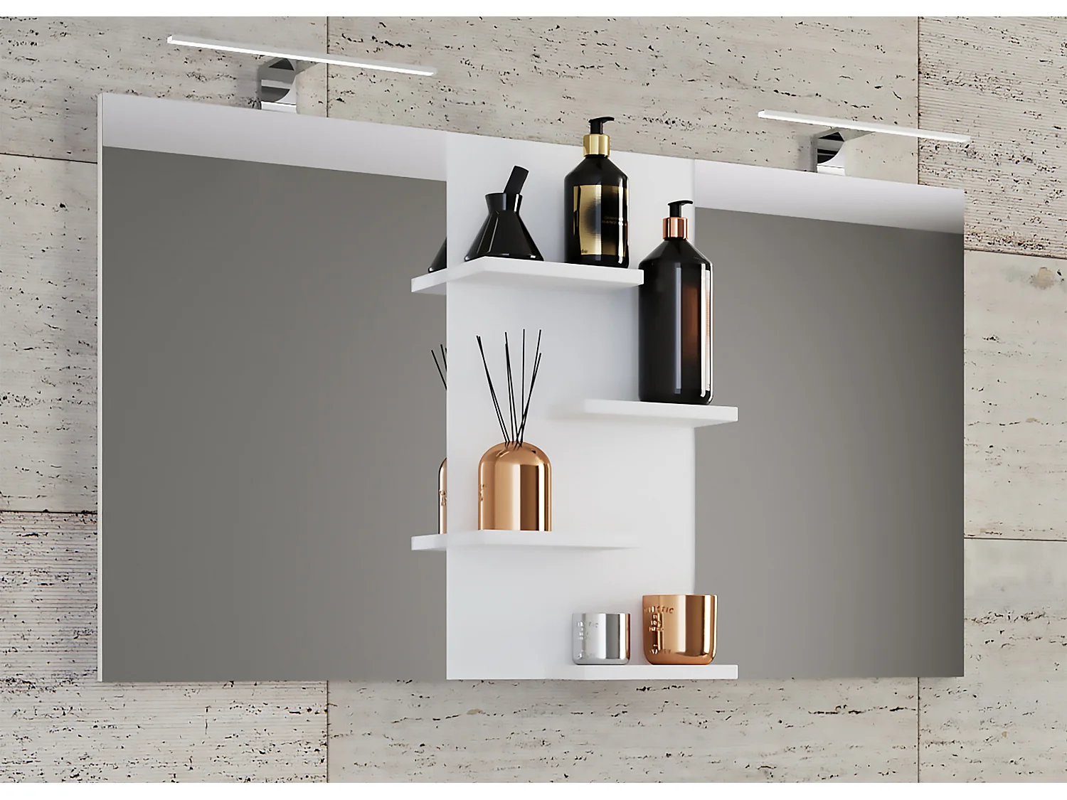 Breiter Badspiegel Spiegel Budasi mit Ablage