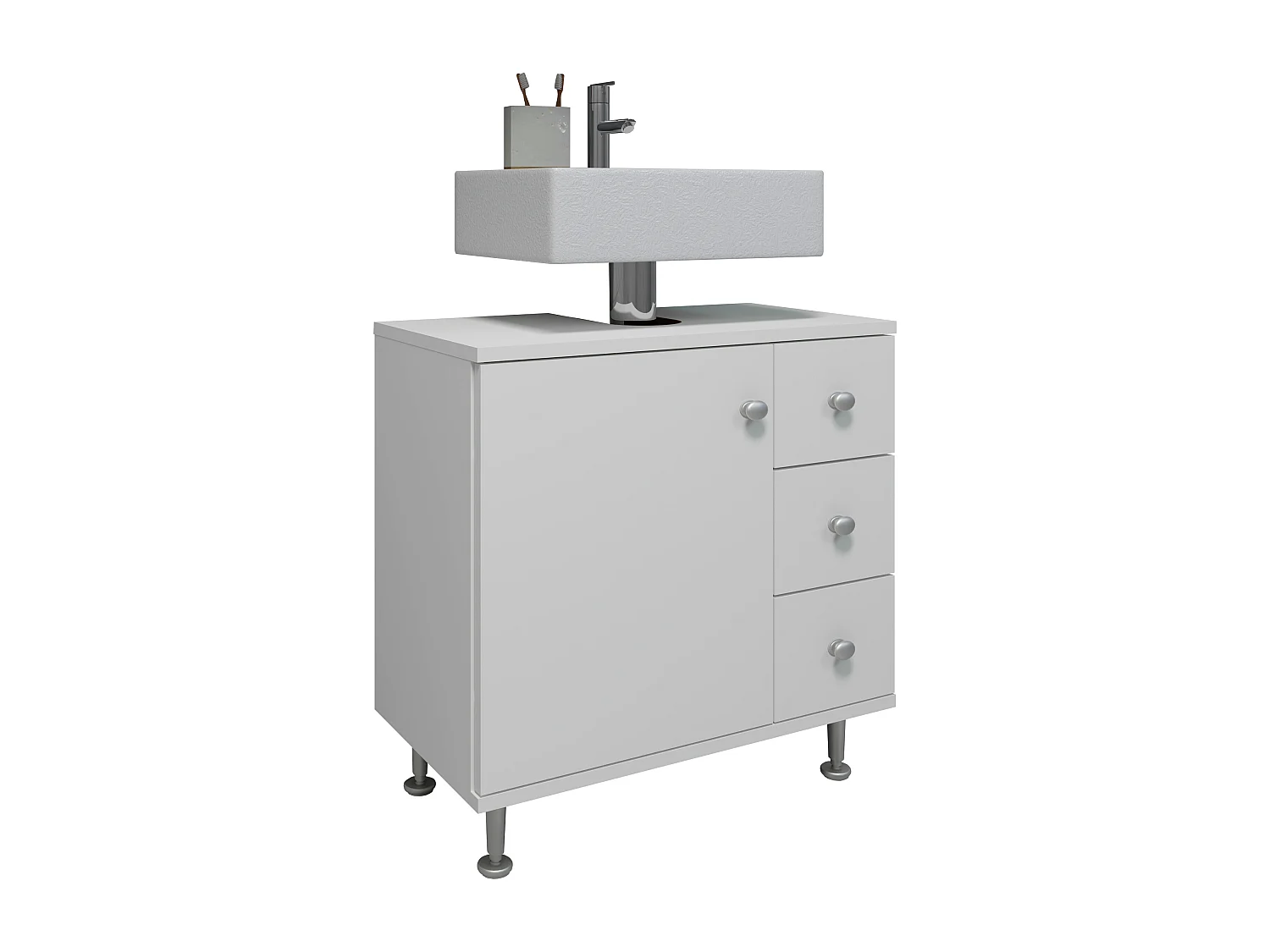 Cassettiera da bagno in legno Nilosi M