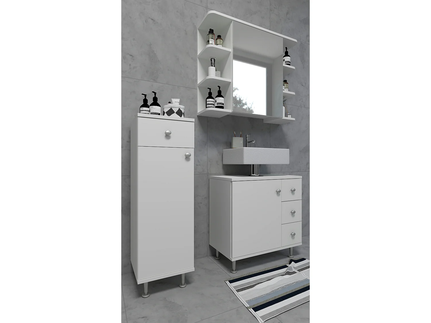 Cassettiera da bagno in legno Nilosi M