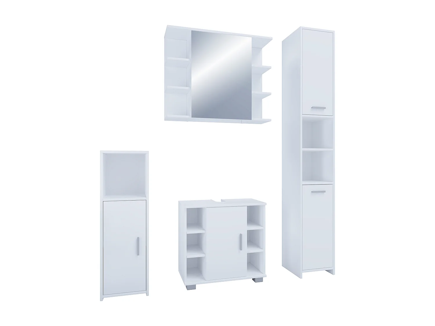 Bathroom furniture sets Zalo White H. 180 x W. 140 x D. 30 cm