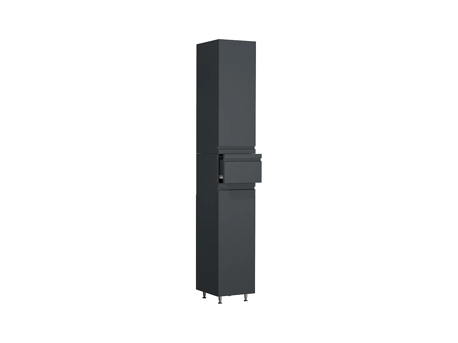 Bathroom furniture high cabinet Silora Anthracite H. 180 x W. 30 x D. 32 cm