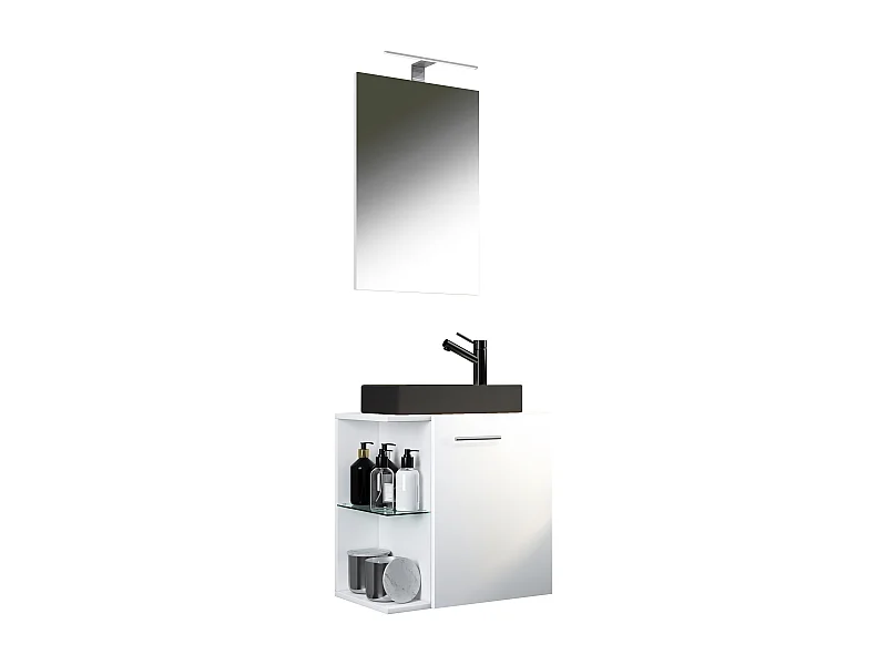 Bathroom furniture washbasin Hausa White H. 122 x W. 52 x D. 34 cm