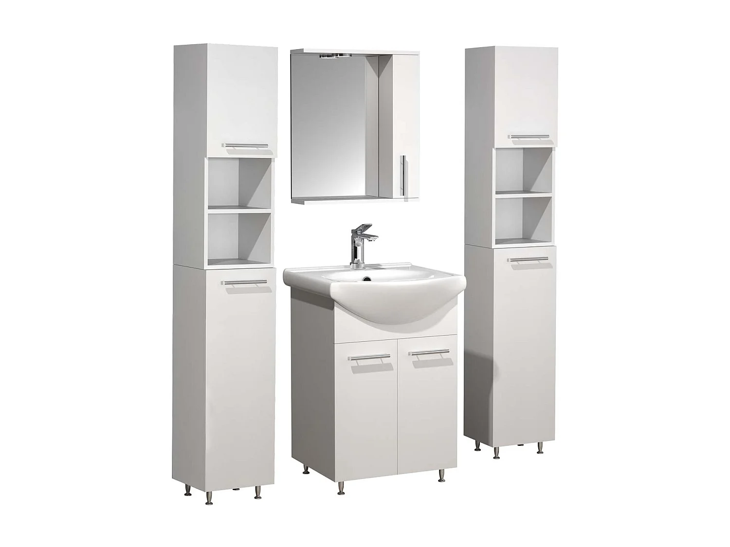 Lavatório de móveis de banheiro Lisalo Branco A. 170 x L. 115 x P. 45 cm