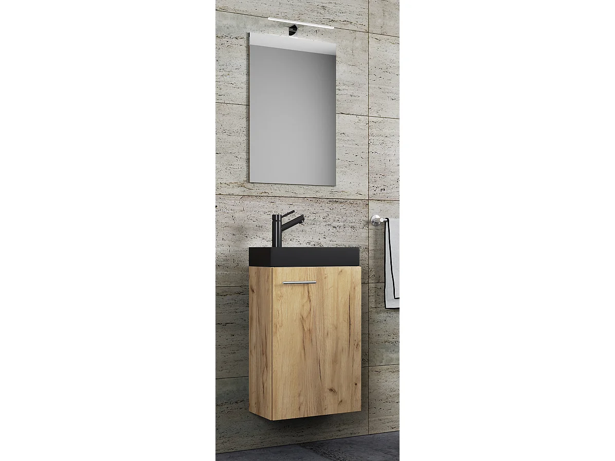 Bathroom furniture washbasin Slito Honey oak See description
