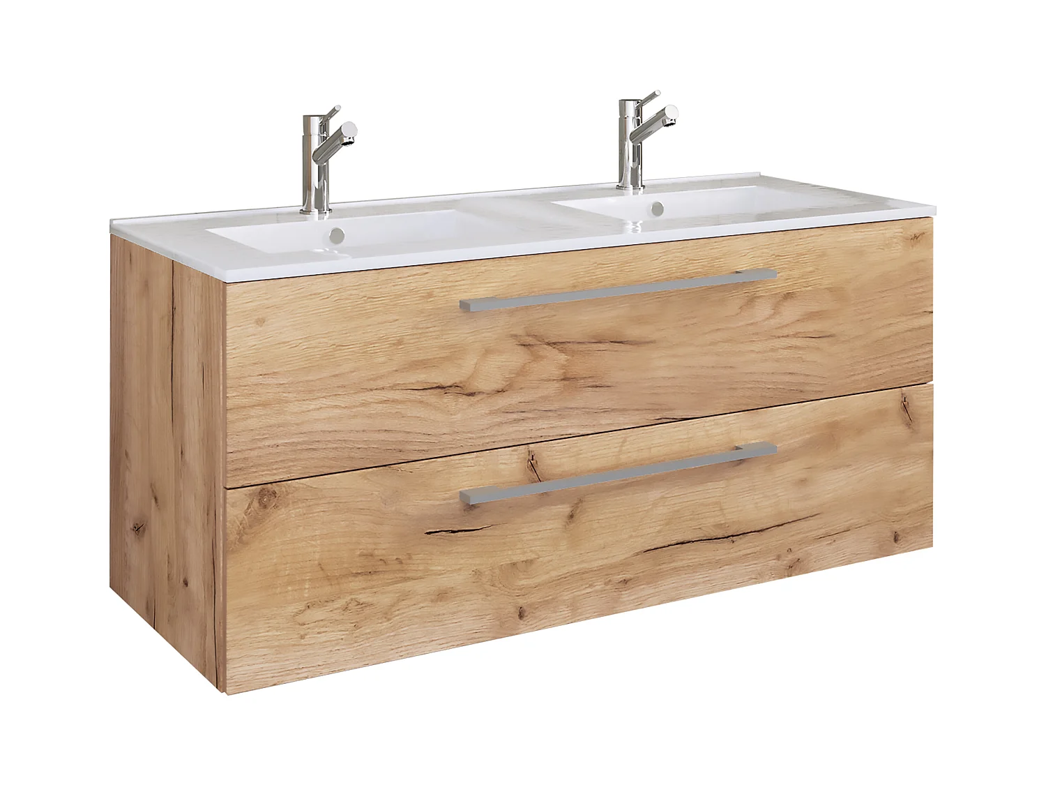 Bathroom furniture washbasin Budasi Honey oak H. 51 x W. 112 x D. 46 cm