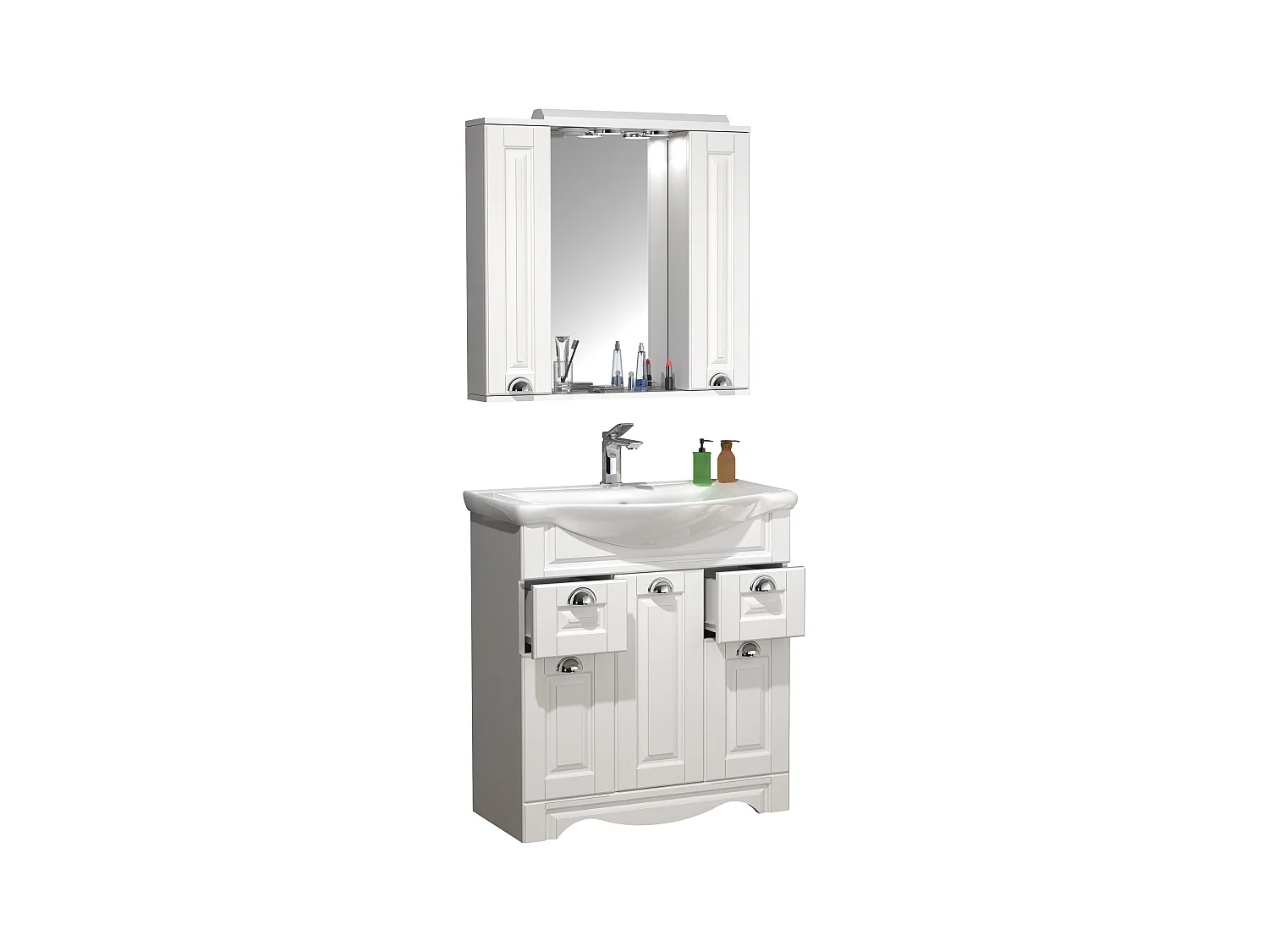 Bathroom furniture washbasin Casalo White H. 152 x W. 75 x D. 45 cm