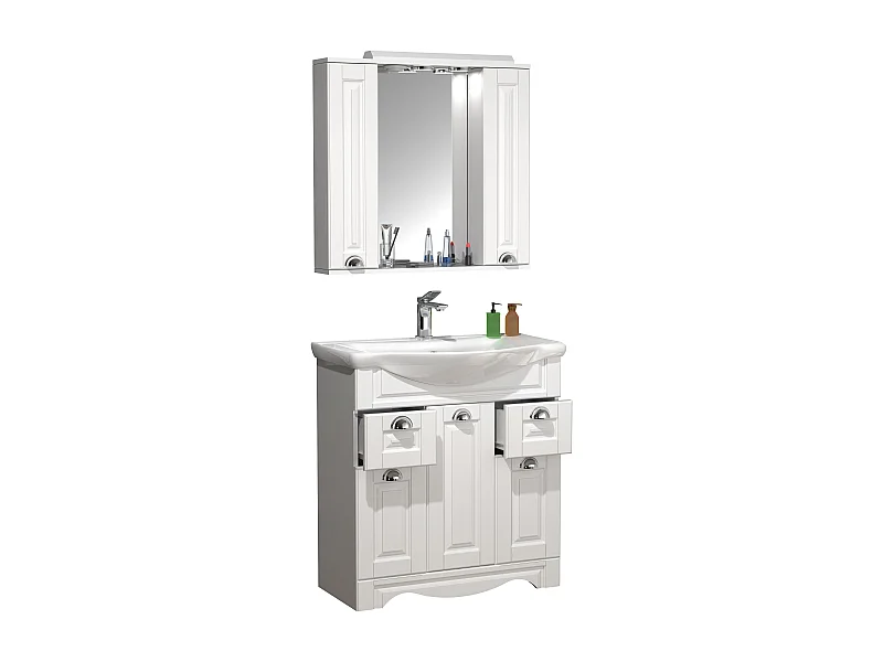 Bathroom furniture washbasin Casalo White H. 152 x W. 75 x D. 45 cm