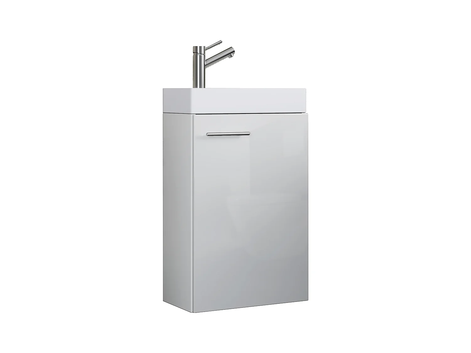 Bathroom furniture washbasin Slito White H. 60 x W. 41 x D. 22 cm