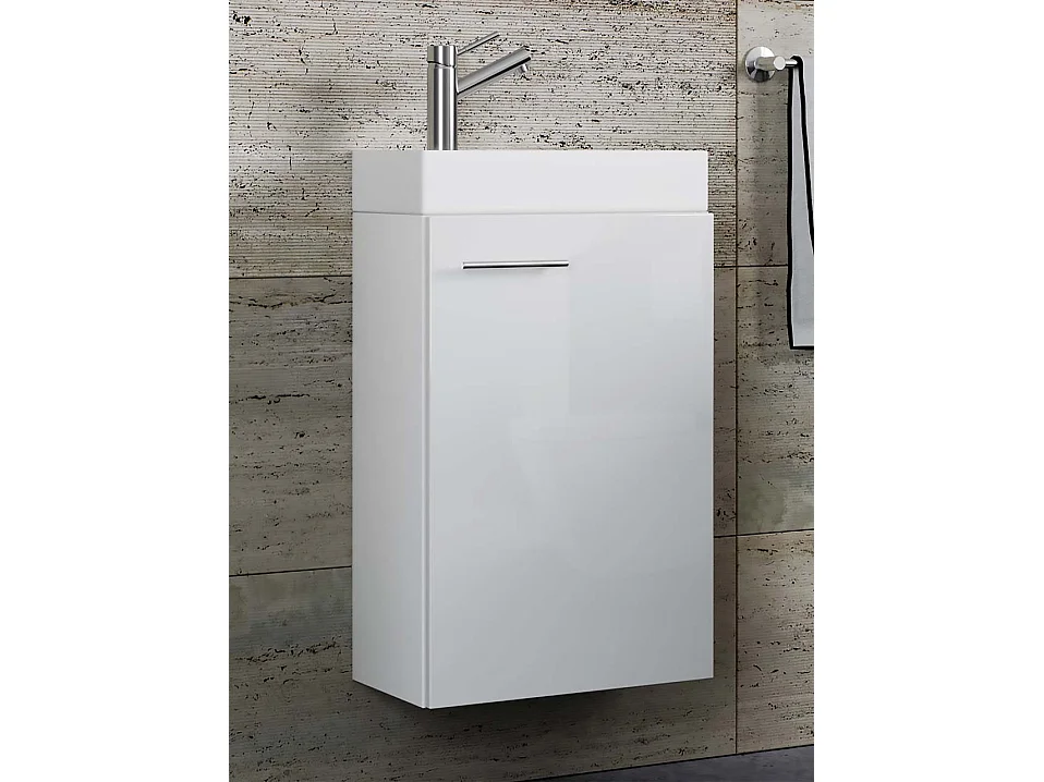 2-tlg. Gäste WC Waschplatz Waschtisch schmal Slito