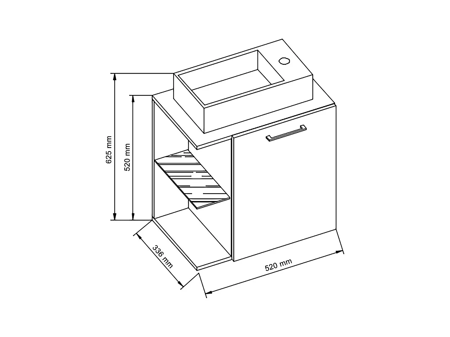 2 szt umywalka Hausa wąska czarna