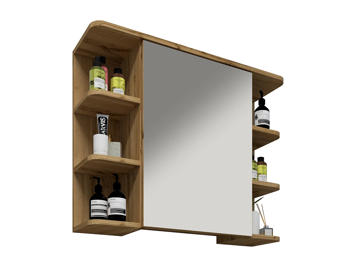 Armoire de toilette Miroir Tablette Nilosi