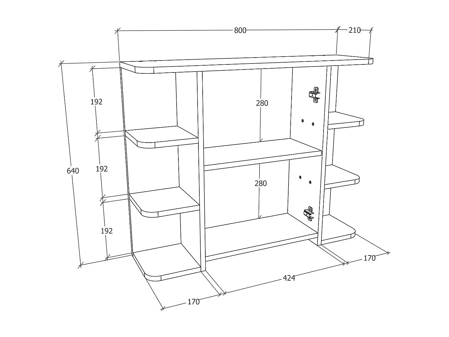 Armoire de toilette Miroir Tablette Nilosi