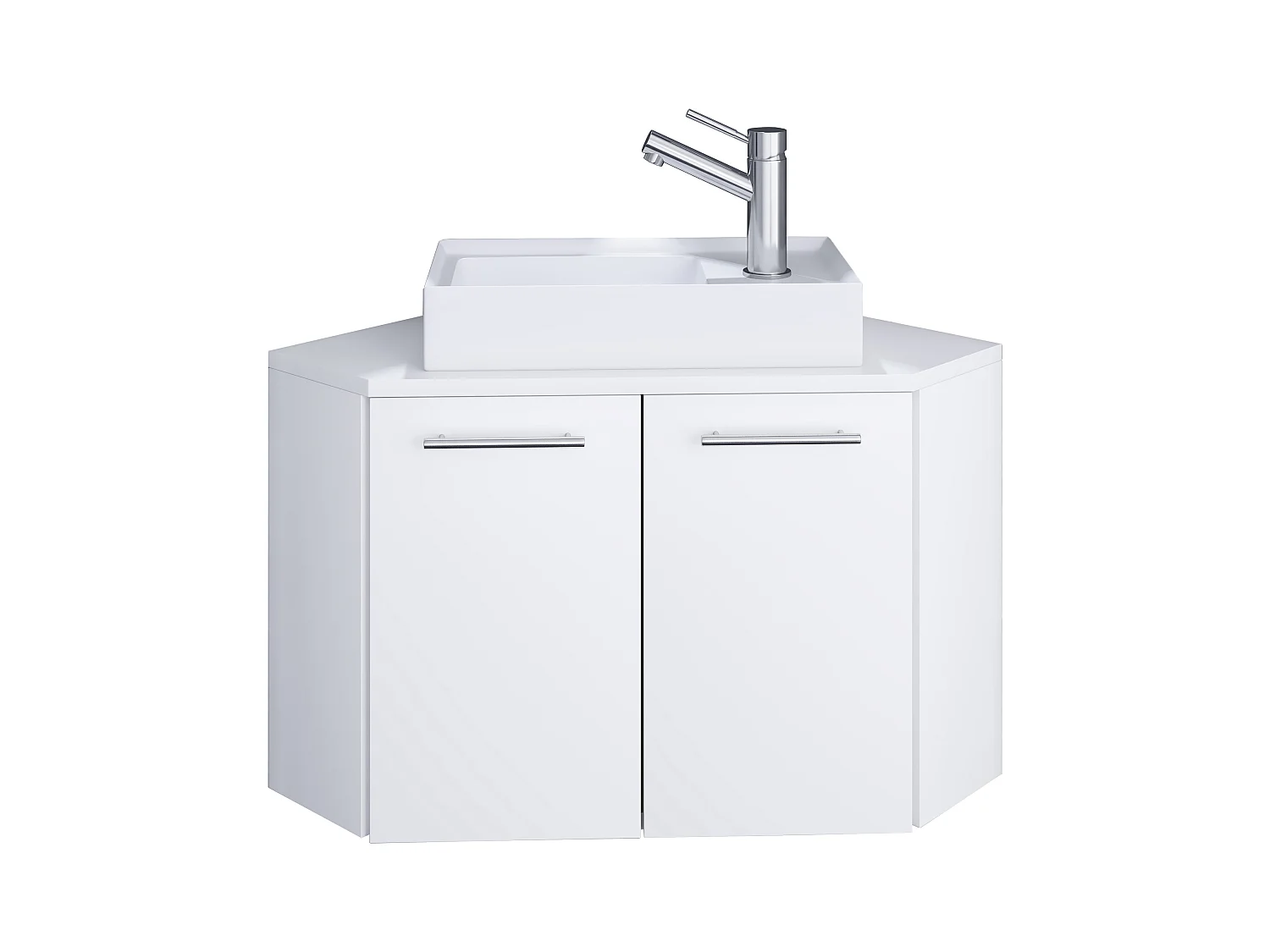 2-tlg. Eck Gäste WC Waschplatz Waschtisch Vilosa