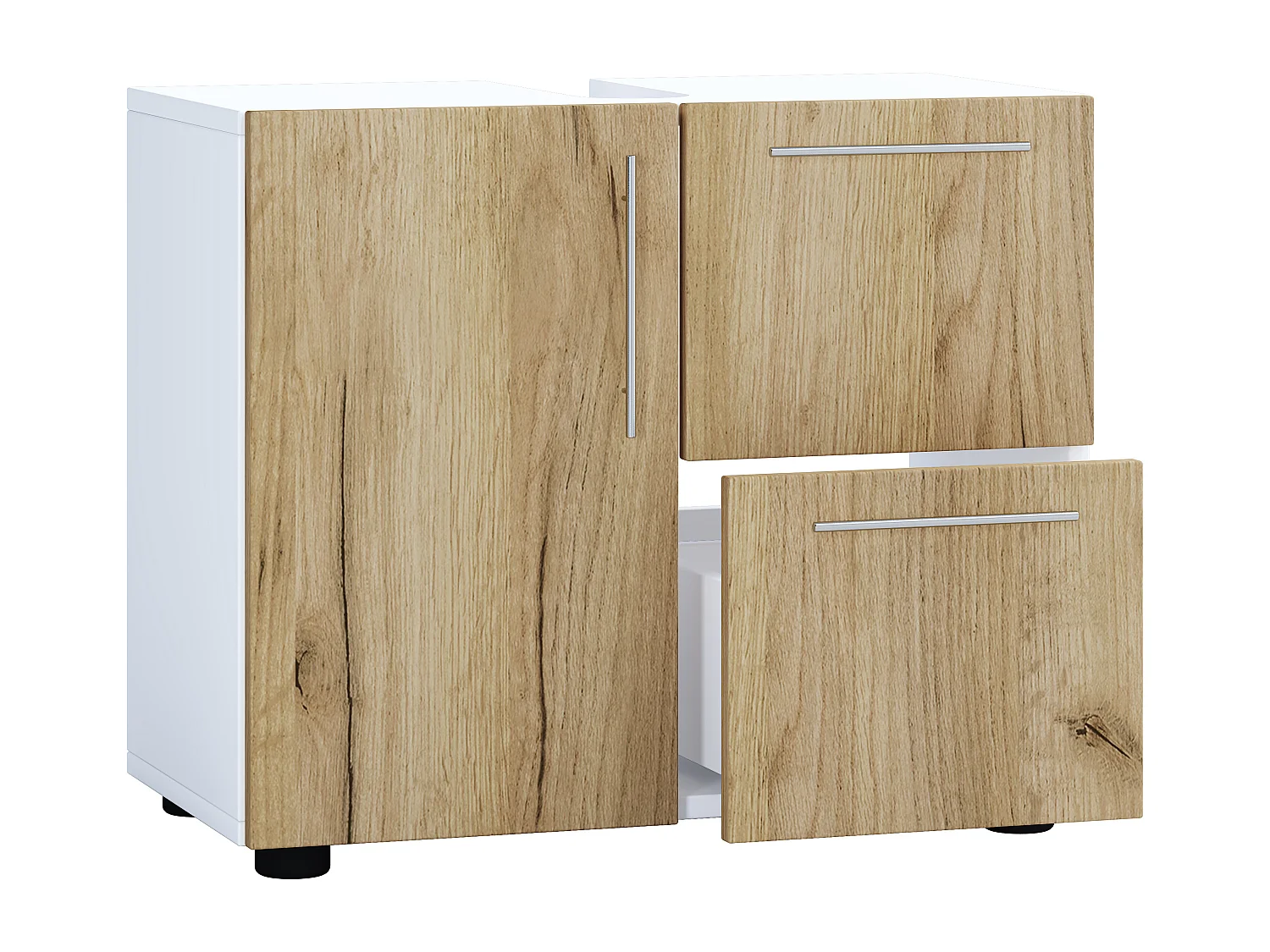 Holz Badmöbel Badunterschrank Flandu Schublade