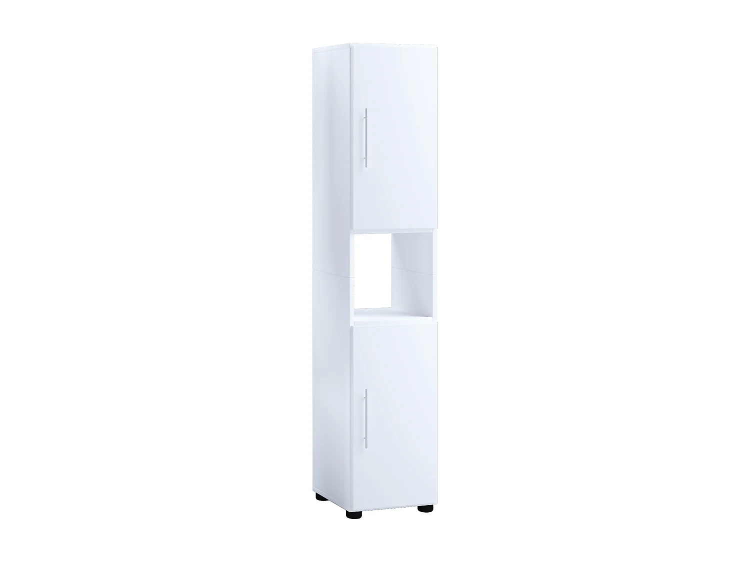 Bathroom furniture high cabinet Flandu White H. 153 x W. 31 x D. 30 cm