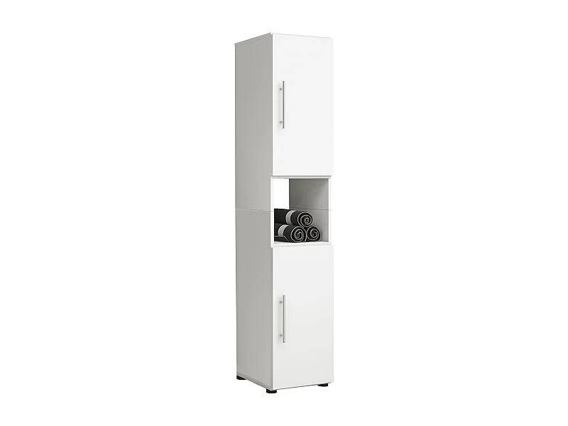 Bathroom furniture high cabinet Flandu White H. 153 x W. 31 x D. 30 cm