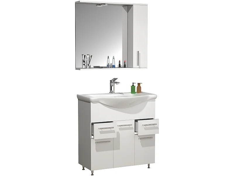 Lavabo de muebles de baño Lisalo Blanco AL. 152 x AN. 75 x P. 45 cm