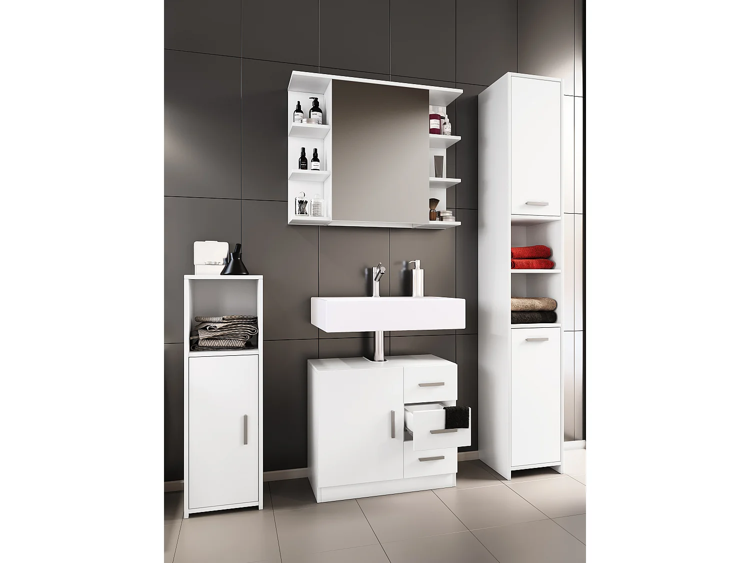 Set completo da 4 pezzi per mobili da bagno Zalo ll