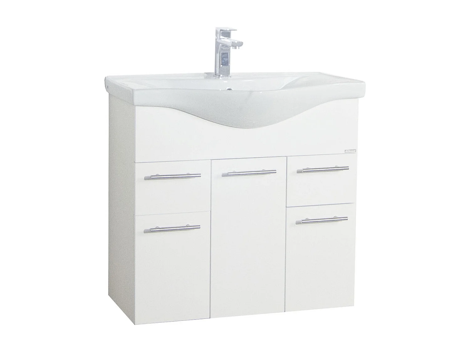 Bathroom furniture washbasin Lisalo White H. 81 x W. 75 x D. 45 cm