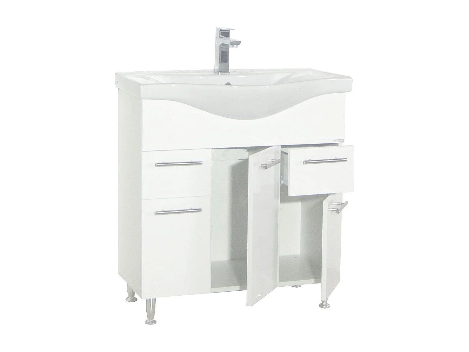Bathroom furniture washbasin Lisalo White H. 81 x W. 75 x D. 45 cm