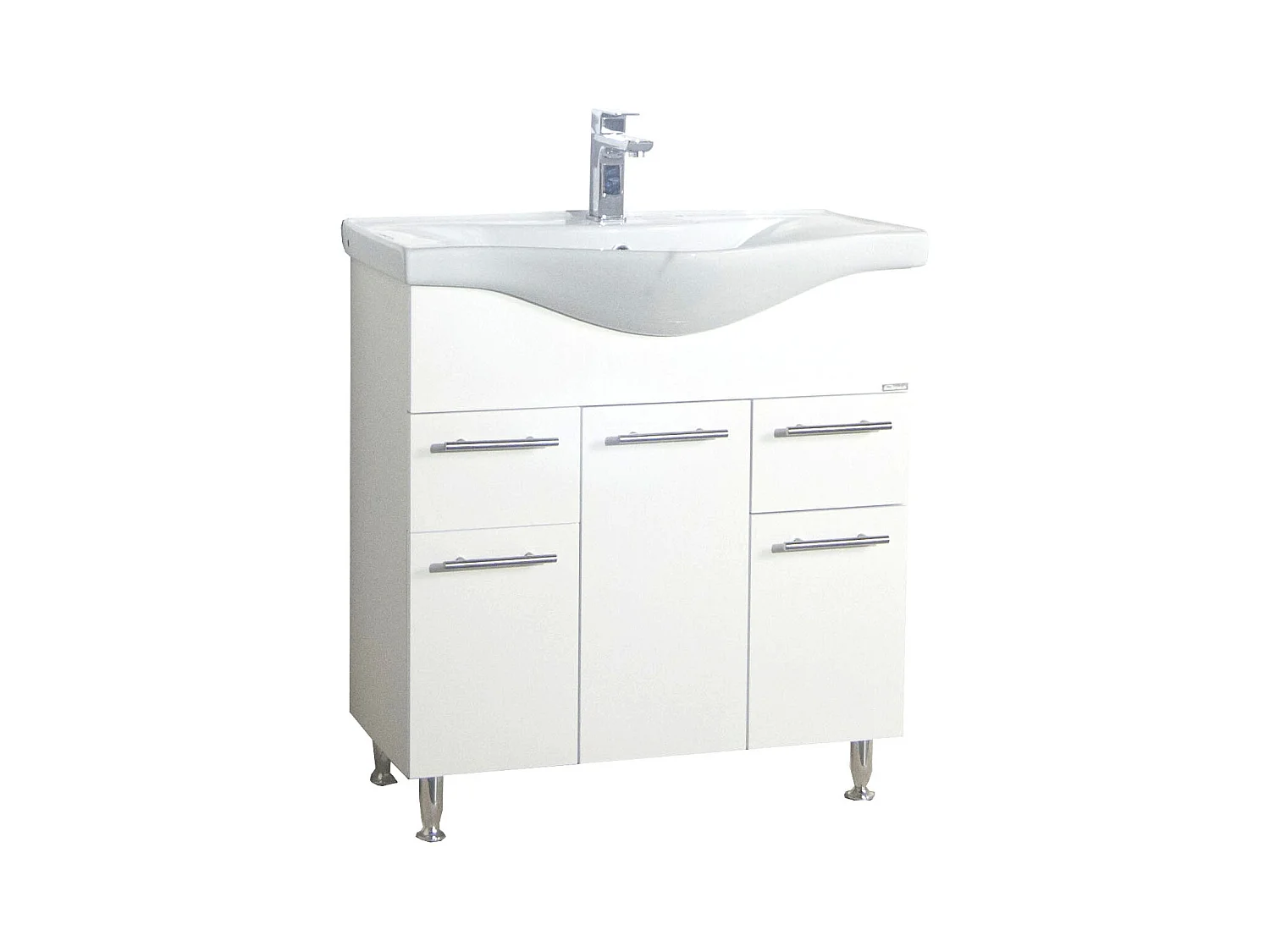Bathroom furniture washbasin Lisalo White H. 81 x W. 75 x D. 45 cm