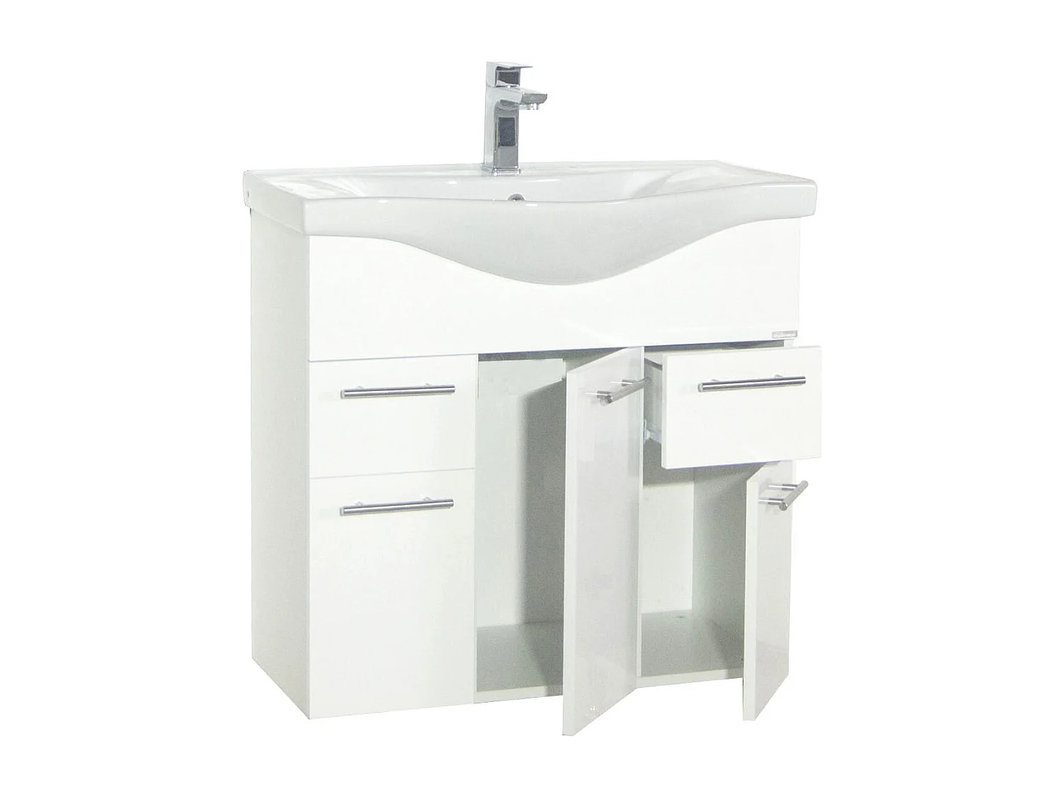 Bathroom furniture washbasin Lisalo White H. 81 x W. 75 x D. 45 cm