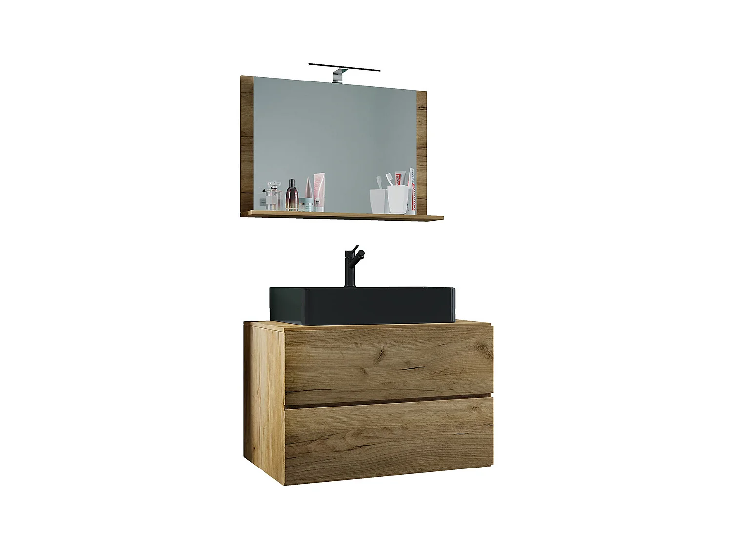 3-tlg Waschtisch Badmöbel Lendas 80 cm M Schublade