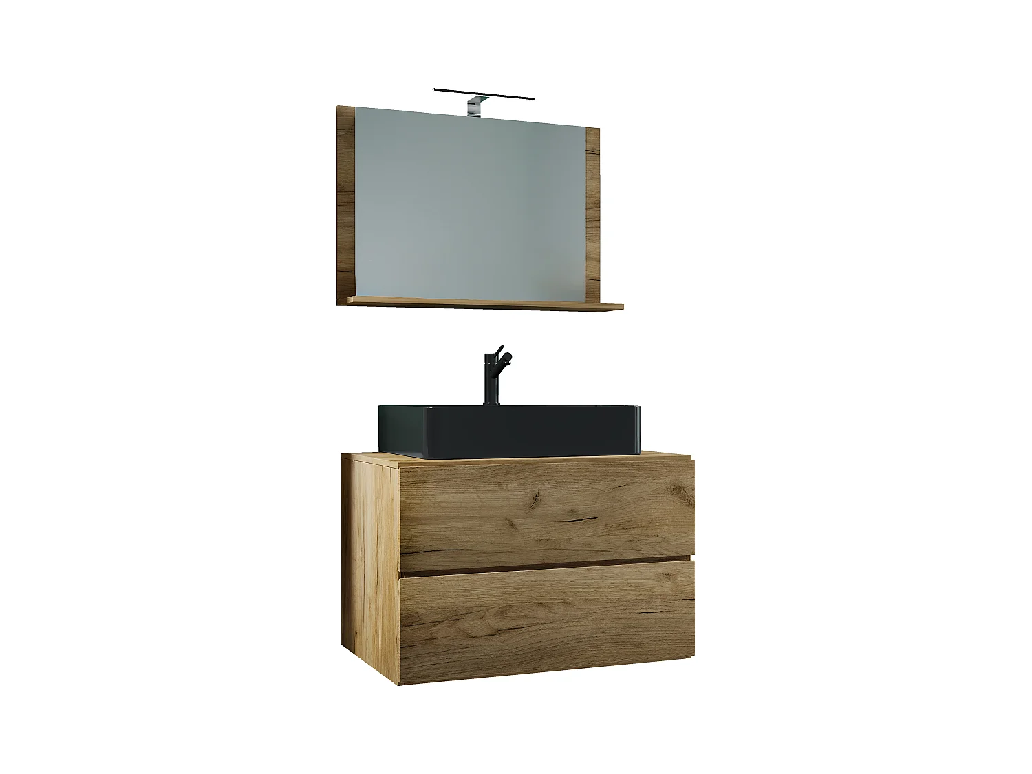 3-tlg Waschtisch Badmöbel Lendas 80 cm M Schublade