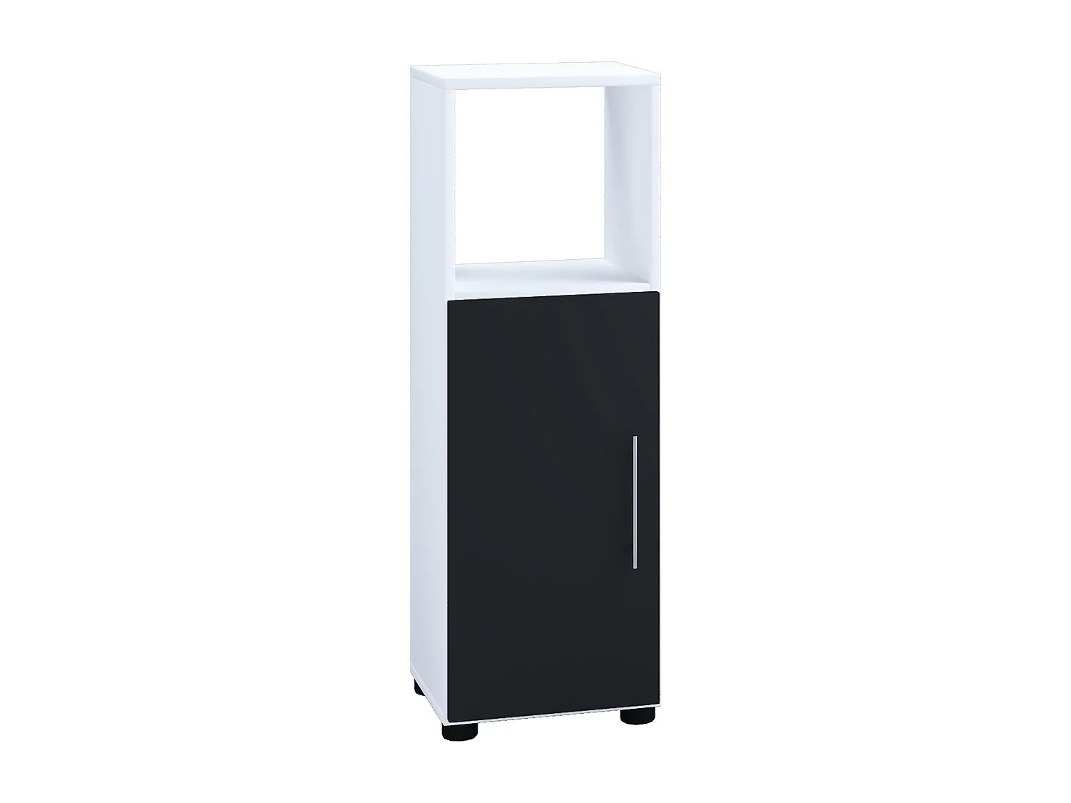 Bathroom furniture Midischrank Flandu White / Black H. 93 x W. 31 x D. 30 cm