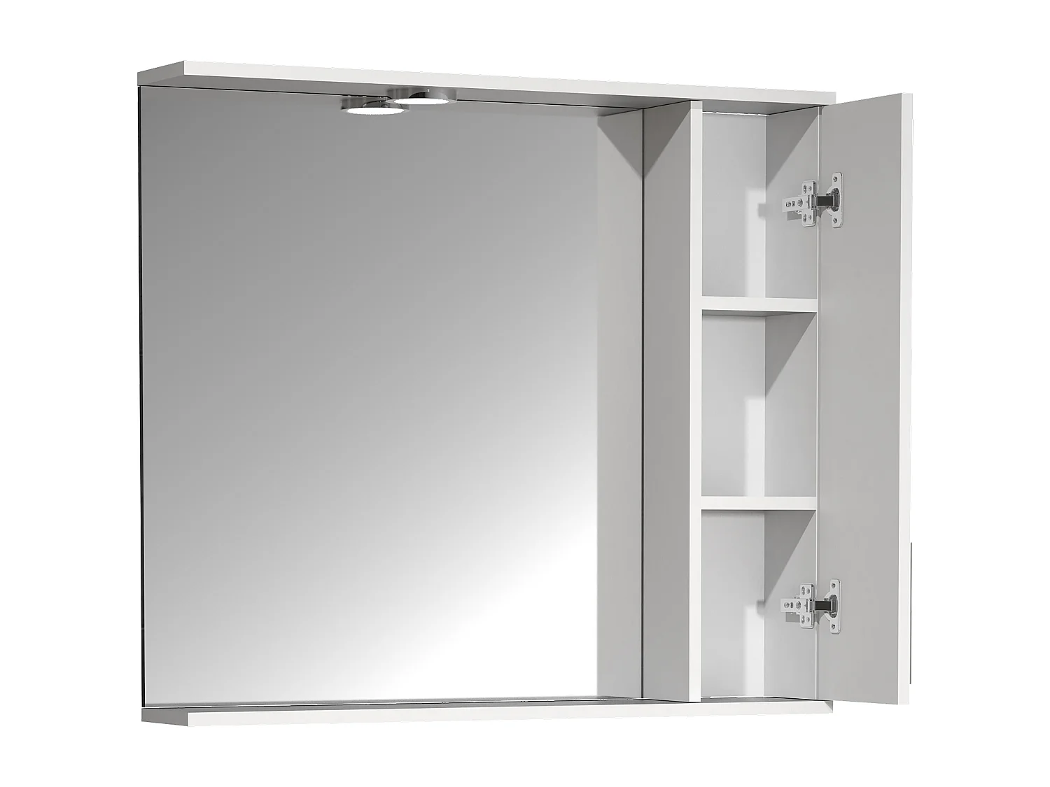 Bathroom furniture Mirror cabinet Lisalo white H. 71 x W. 75 x D. 14 cm