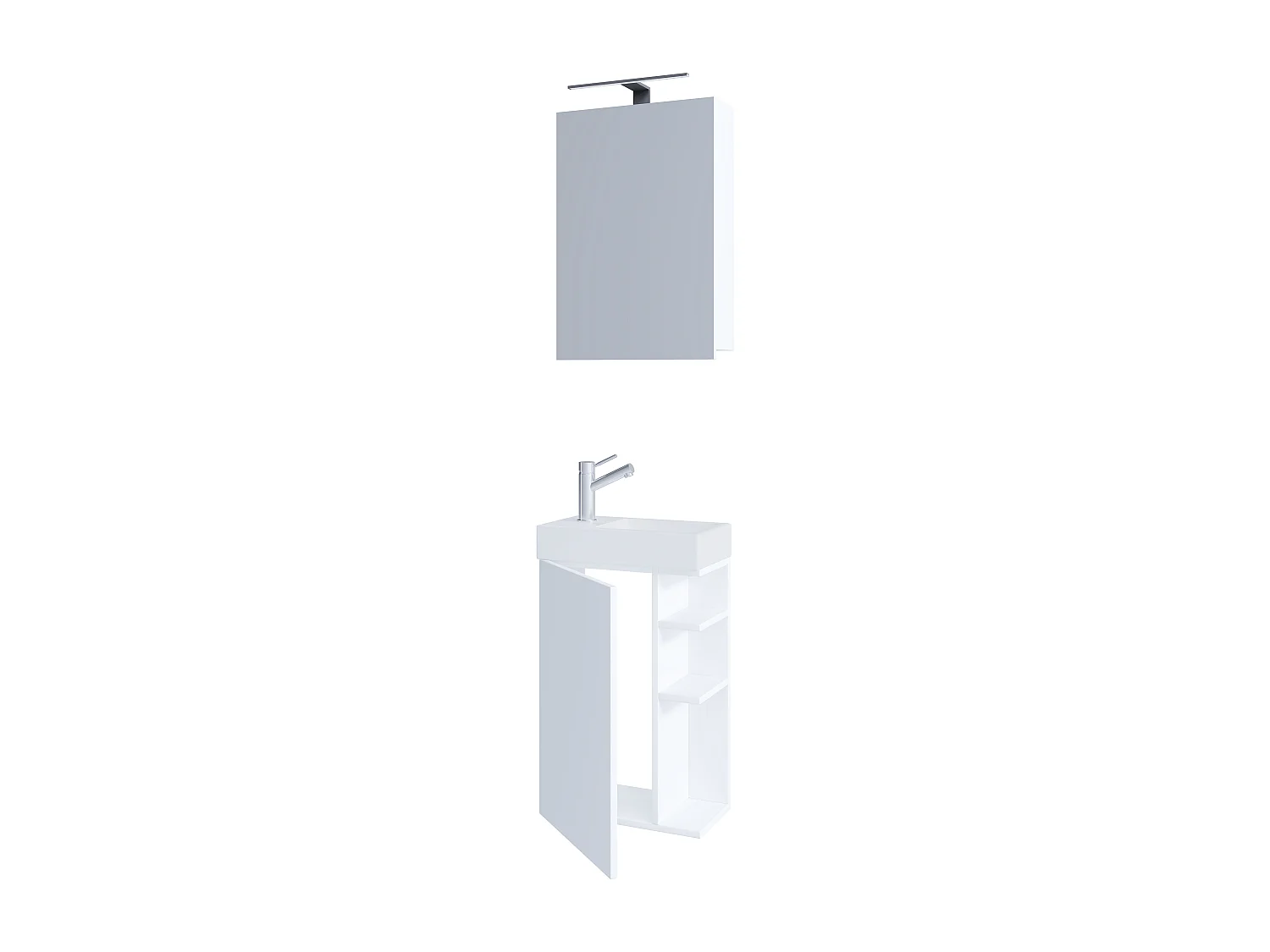 2tlg lavabo bagno Lumia armadietto a specchio