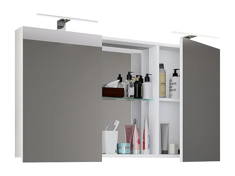 Breiter Spiegelschrank Spiegel Budasi mit Ablage