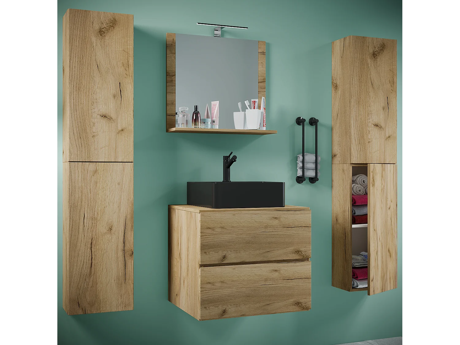 5 pcs. lavabo salle de bain 60 cmLendas XL