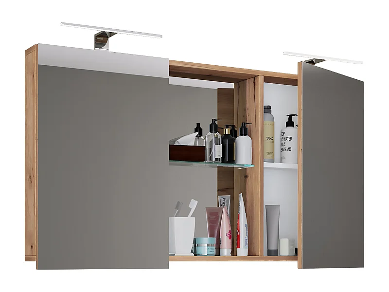 Bathroom furniture Mirror cabinet Budasi Honey oak 0