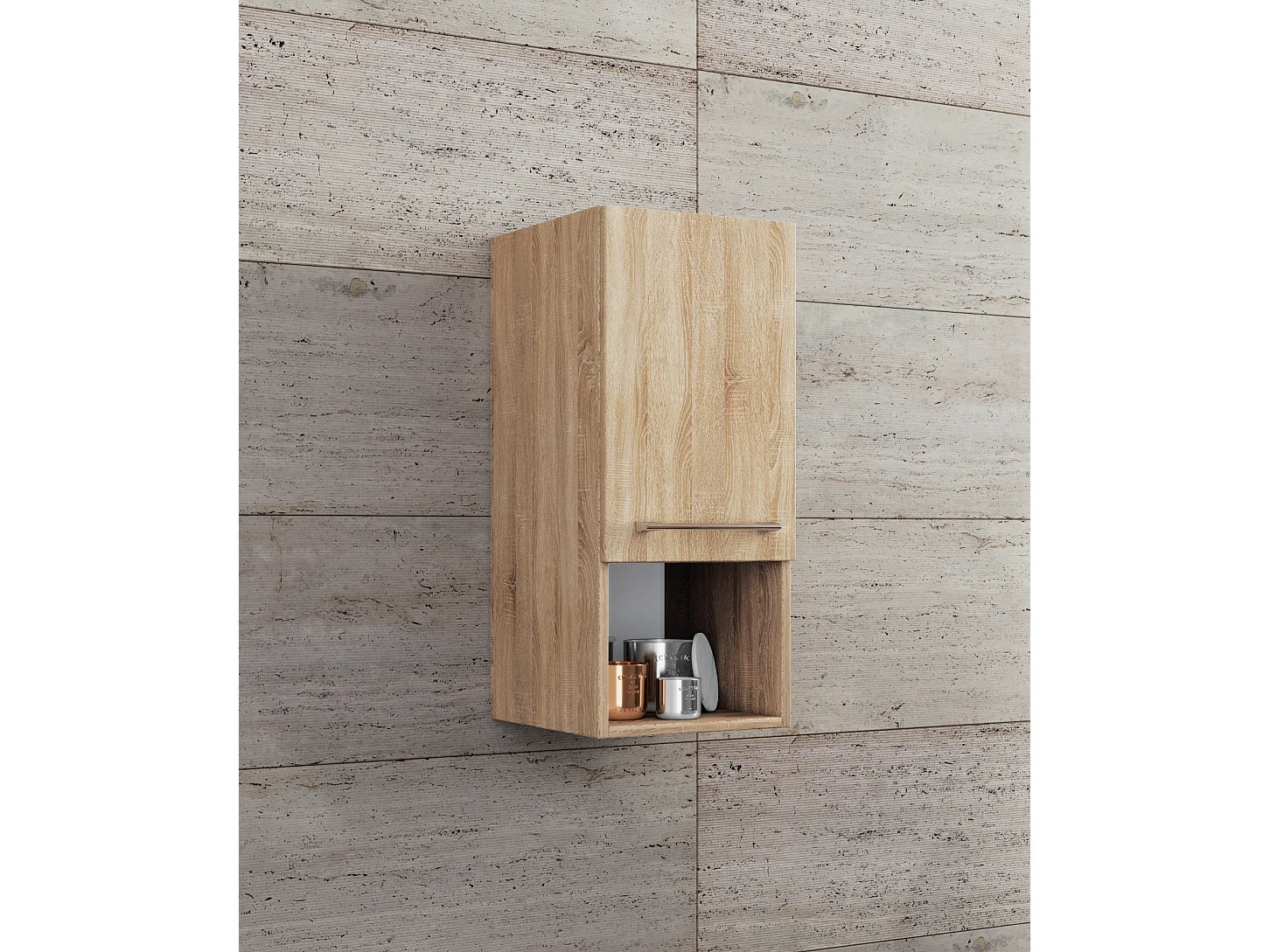 Holz Badmöbel Hängeschrank Badschrank Bad Badinos