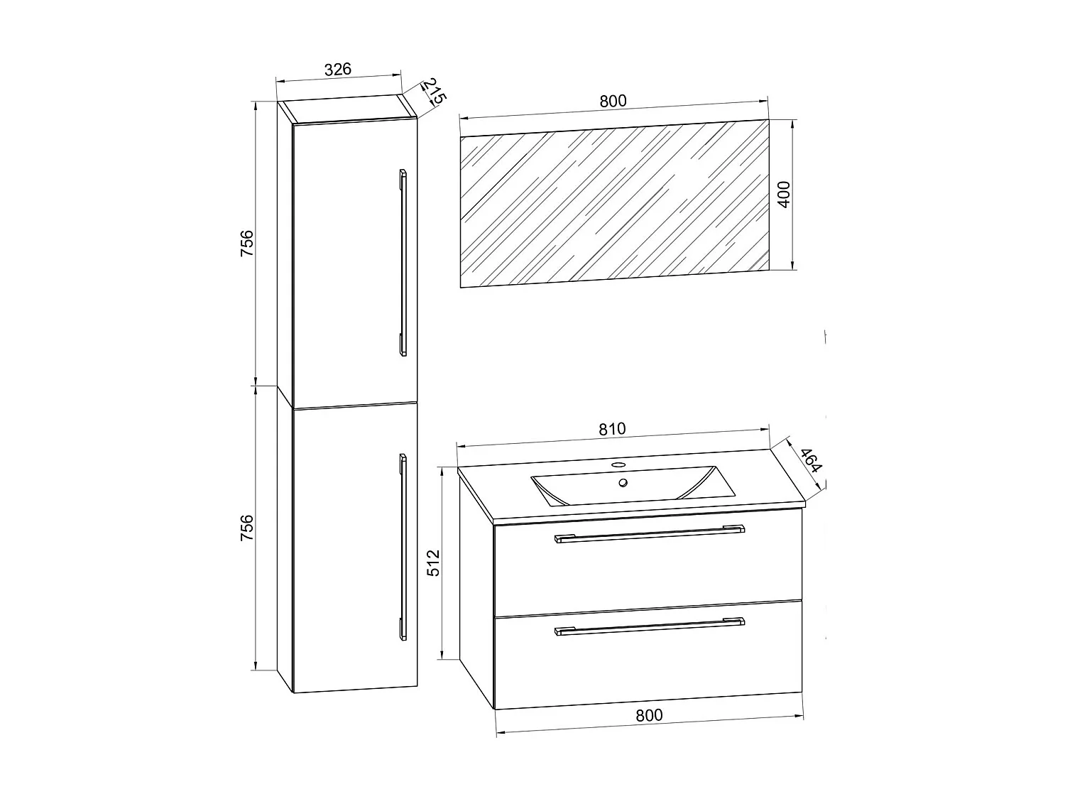 4-pièces lavabo Badinos SP