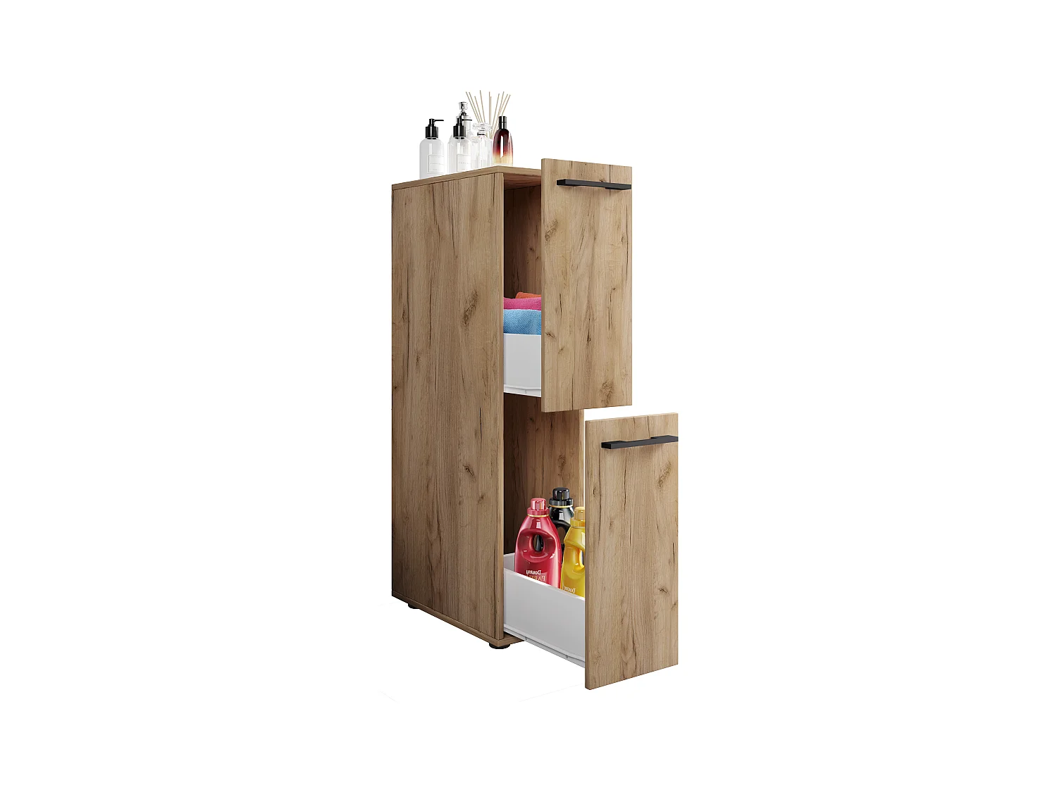 Bathroom furniture Midischrank Sadilo Honey oak H. 110 x W. 25 x D. 50 cm