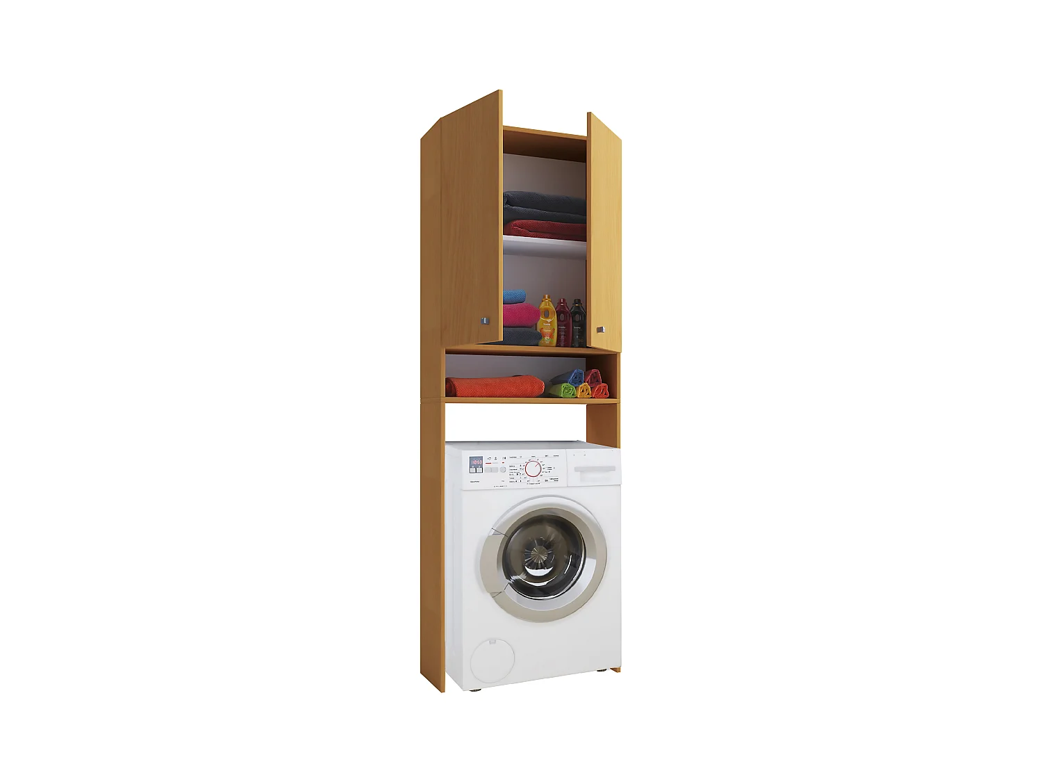 Bathroom furniture washing machine cabinet Lona Book W. 64 x H. 182 x d. 27 cm