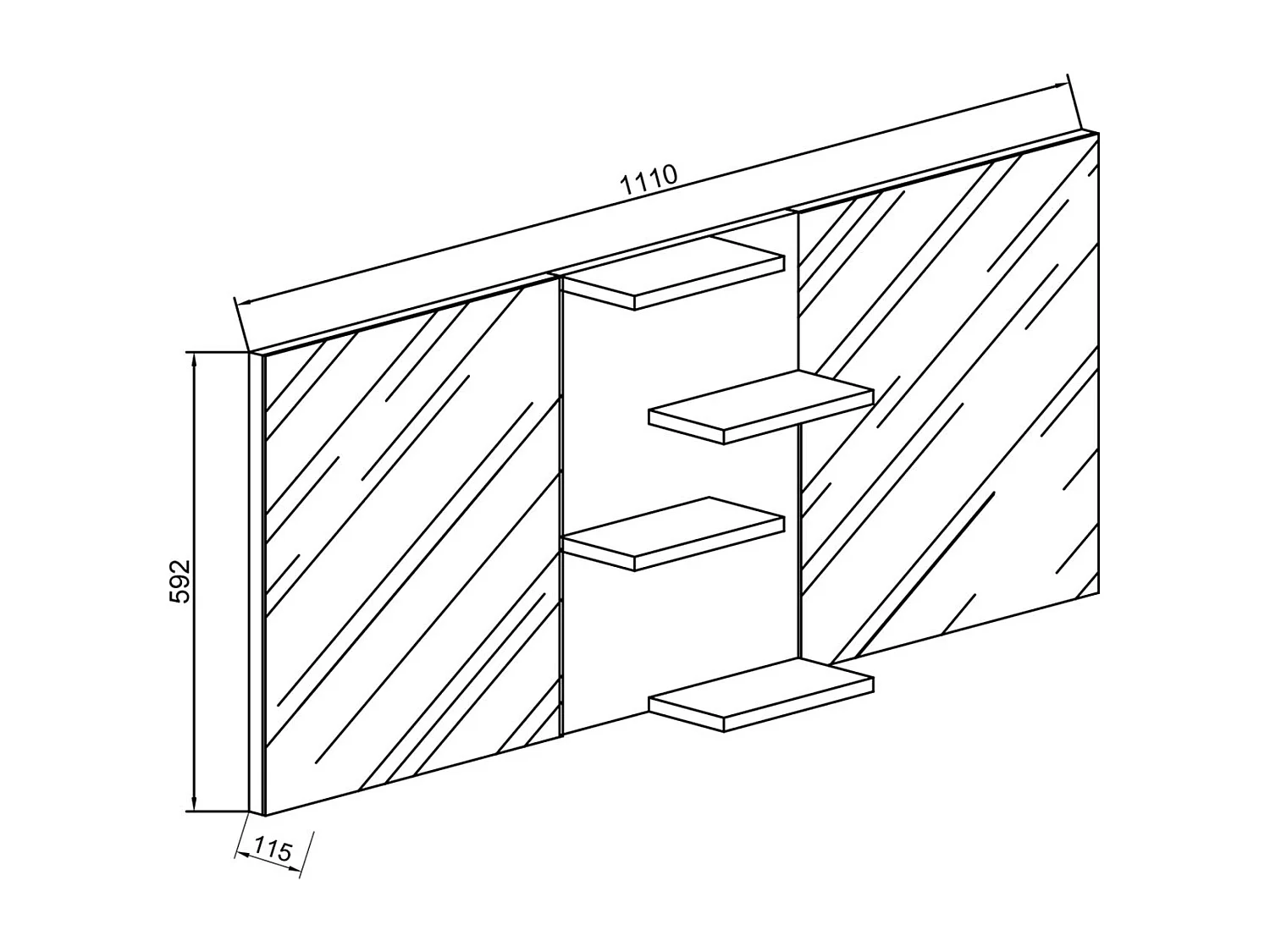Espelho de móveis de banheiro Budasi Preto 0
