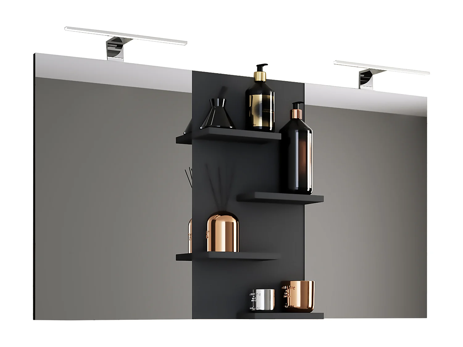 Bathroom furniture mirror Budasi Black 0