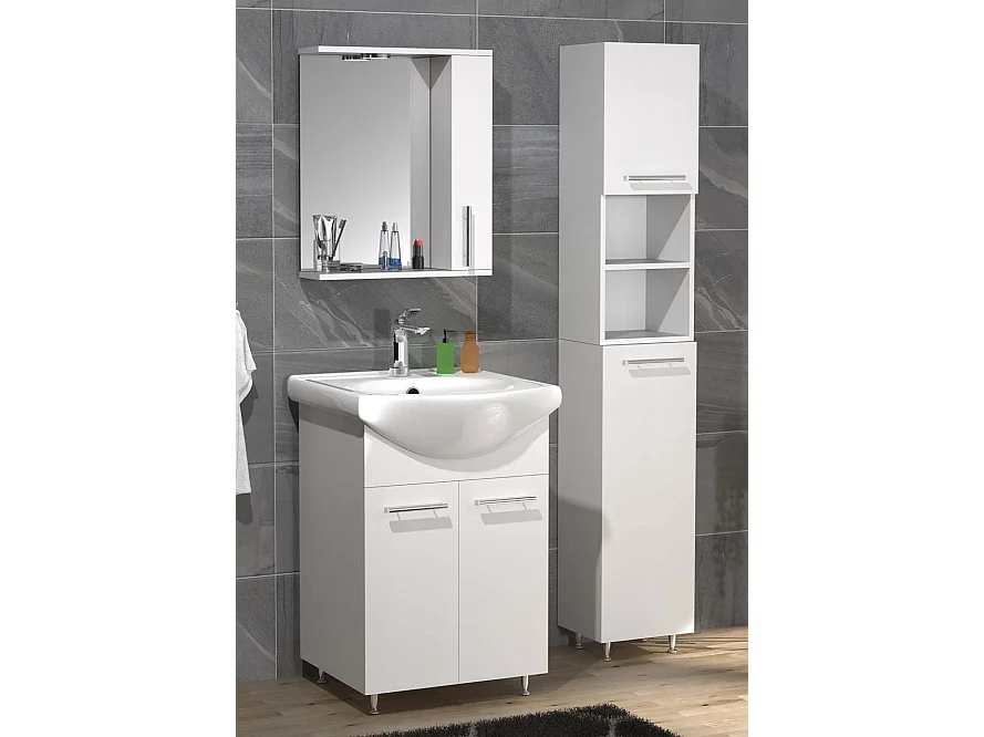 Bathroom furniture washbasin Lisalo White H. 170 x W. 85 x D. 45 cm