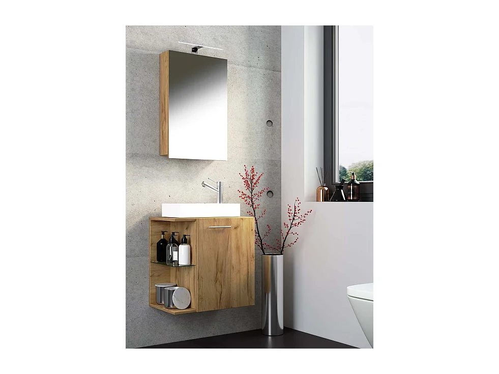 3-tlg Gäste WC Waschplatz Waschtisch Hausa Schrank