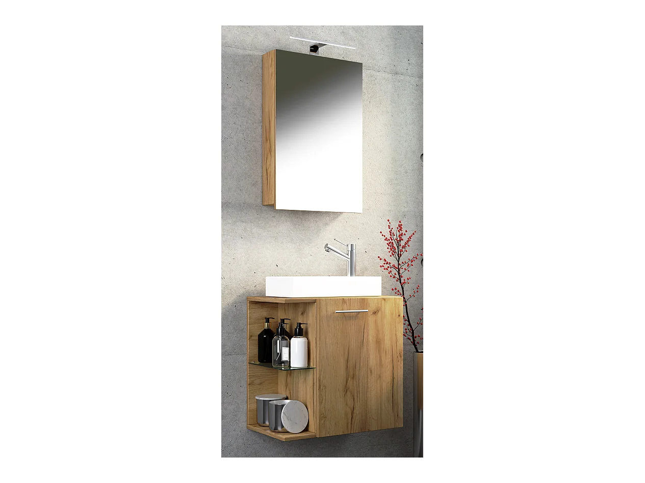 3-tlg Gäste WC Waschplatz Waschtisch Hausa Schrank