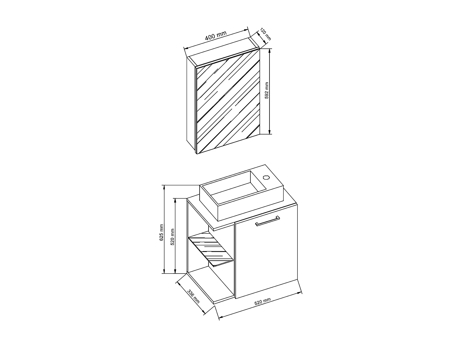 3tlg lavabo Hausa Cabinet