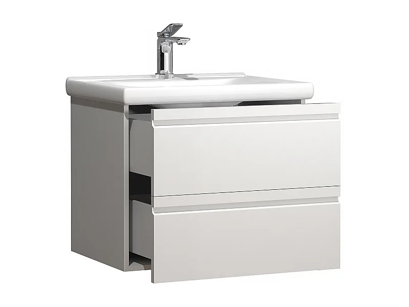 Lavabo de muebles de baño Silora Blanco AL. 54 x AN. 60 x P. 46 cm