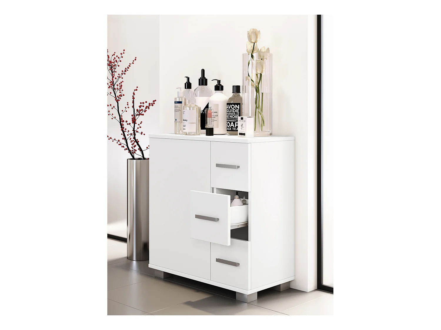 Bathroom furniture Midischrank Zalo White H. 65 x W. 60 x D. 30 cm